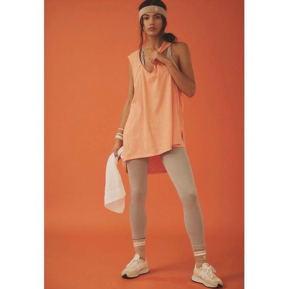 Free People FP Movement Women's Small Coral City Vibes Oversized Tunic T… - Picture 8 of 11